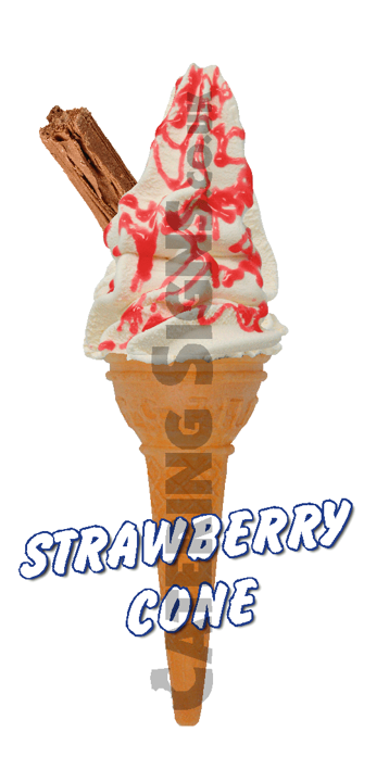 Single Strawberry Cone